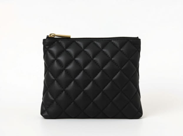 Gaby Zipped Pouch In Quilted Lambskin