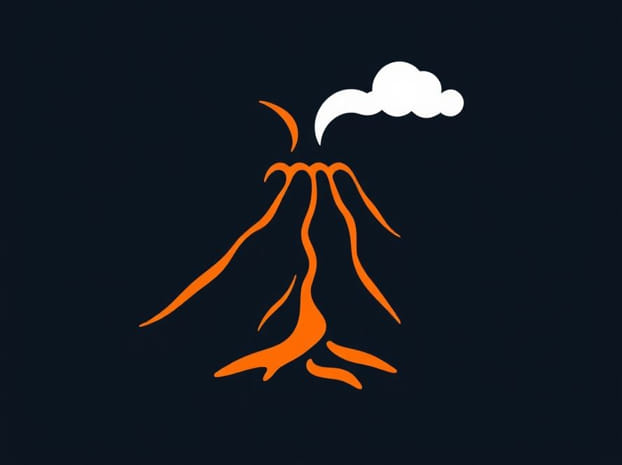 Gases Released During Volcanic Eruption