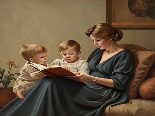 Katherine Cassatt Reading To Her Grandchildren