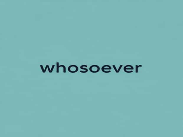 Make A Sentence With The Word Whosoever