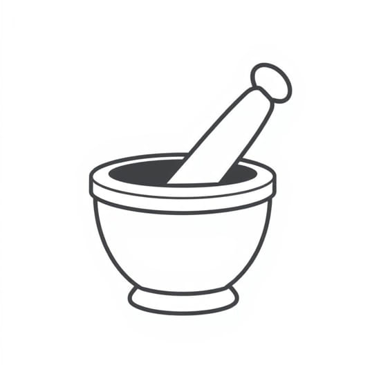 Draw A Mortar And Pestle