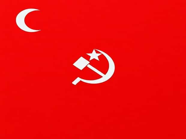 Flag With Sickle And Star