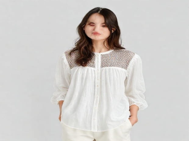 Cotton Netted Blouse Designs