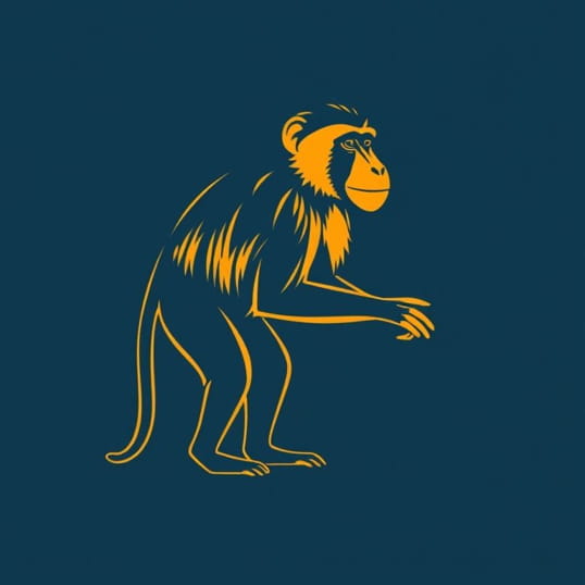 Golden Blue Legged Baboon