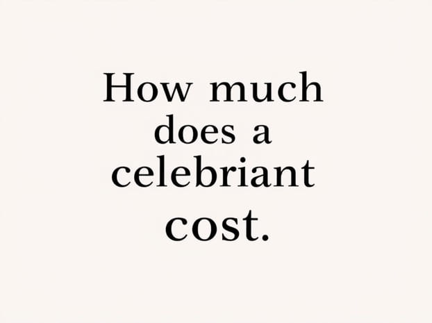 How Much Does A Celebrant Cost