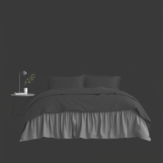 Dark Grey Seersucker Bedding