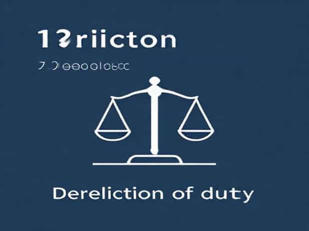 Legal Definition Of Dereliction Of Duty