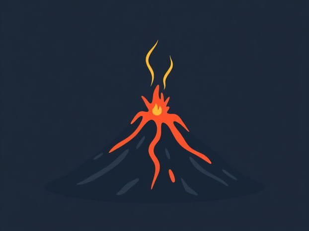 Easy Drawing Of Volcanic Eruption