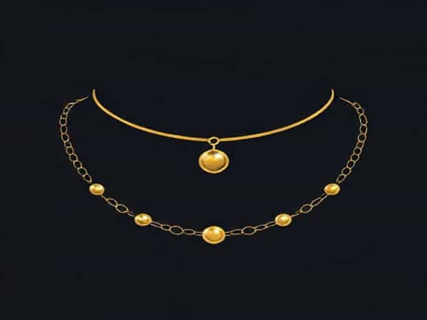 Light Weight Gold Choker Designs With Price