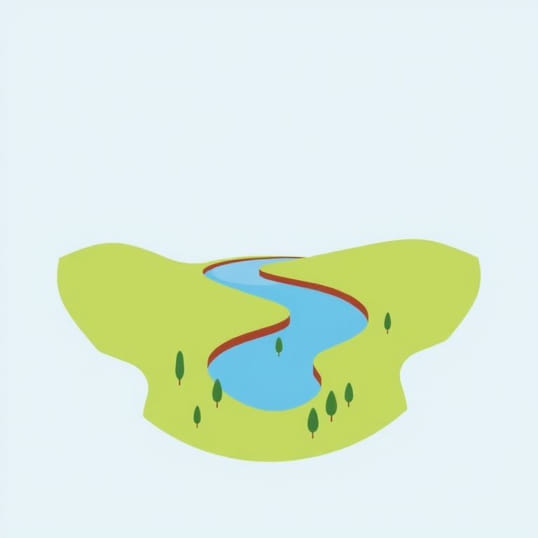 Diagram Of Meander And Oxbow Lake