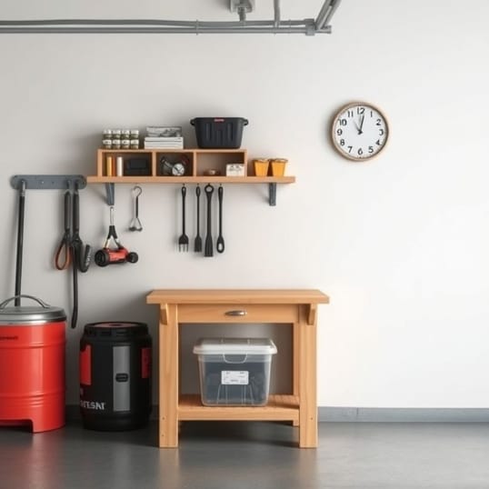 Garage Workbench And Storage
