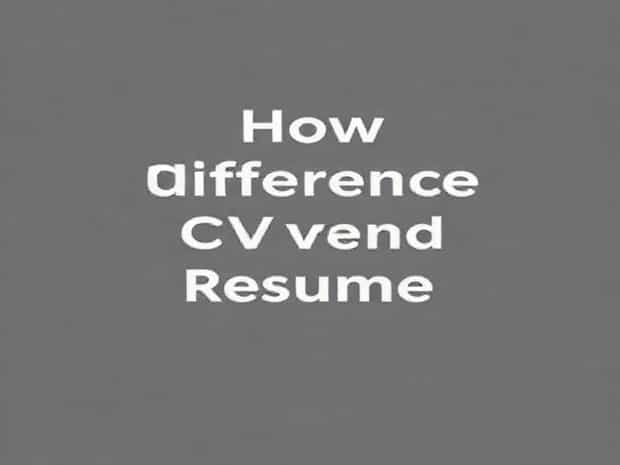 How Difference Between Cv And Resume